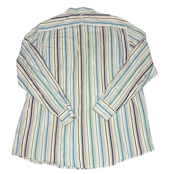 Banana Republic Men's XL Long Sleeve‎ Multicolor Striped Button-Up Dress Shirt - Picture 3 of 3